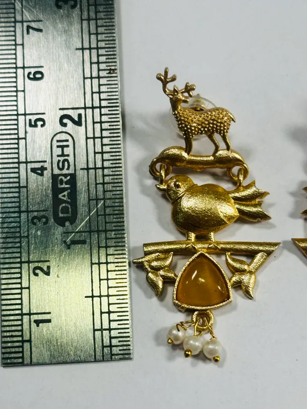 Dhivara_Yellow_Bird_Anti_Tarnish_Earring