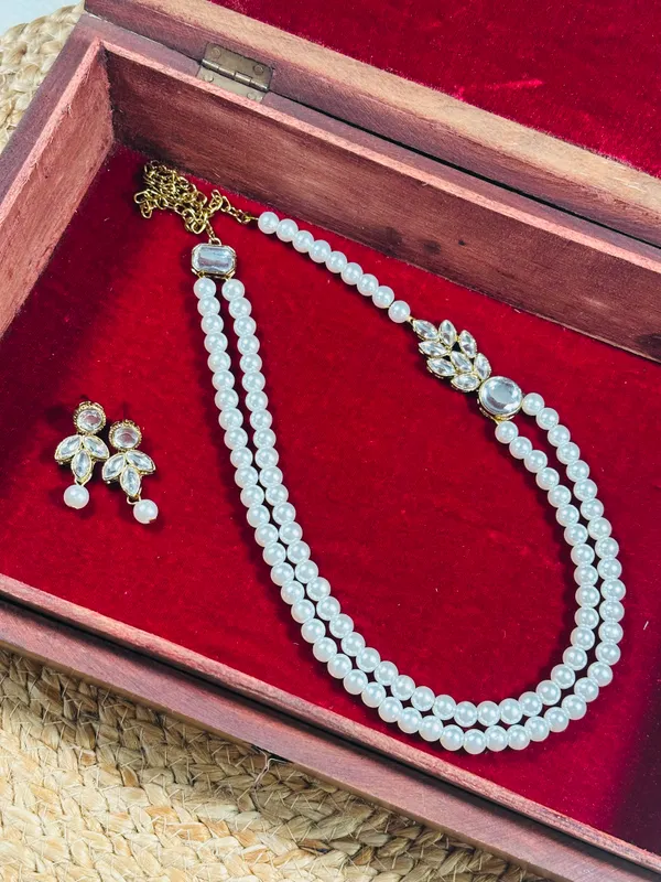 Beautiful_Double_Line_Pearl_Necklace_Set_For_Women