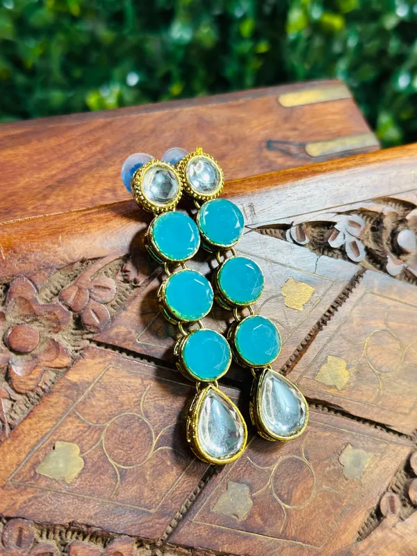 Kundan_Earring_Blue_For_Women