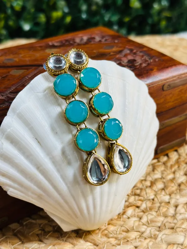Kundan_Earring_Blue_For_Women