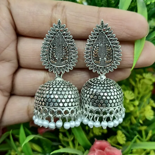 Silver_Jhumka_Brass_Jhumki_Earring