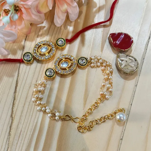 Dhivara_Designer_Bhaiya_Bhabhi_Rakhi_With_Roli_Chawal