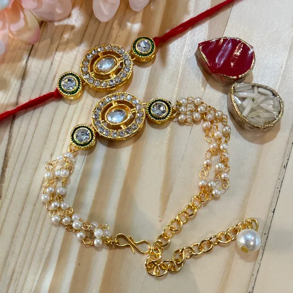 Dhivara_Designer_Bhaiya_Bhabhi_Rakhi_With_Roli_Chawal