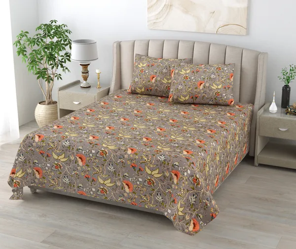 Branded_Centurey_Anokhi_280_TC_100%_Cotton_Single_Jaipuri_Printed_Bedsheet_(Yellow_Flower)