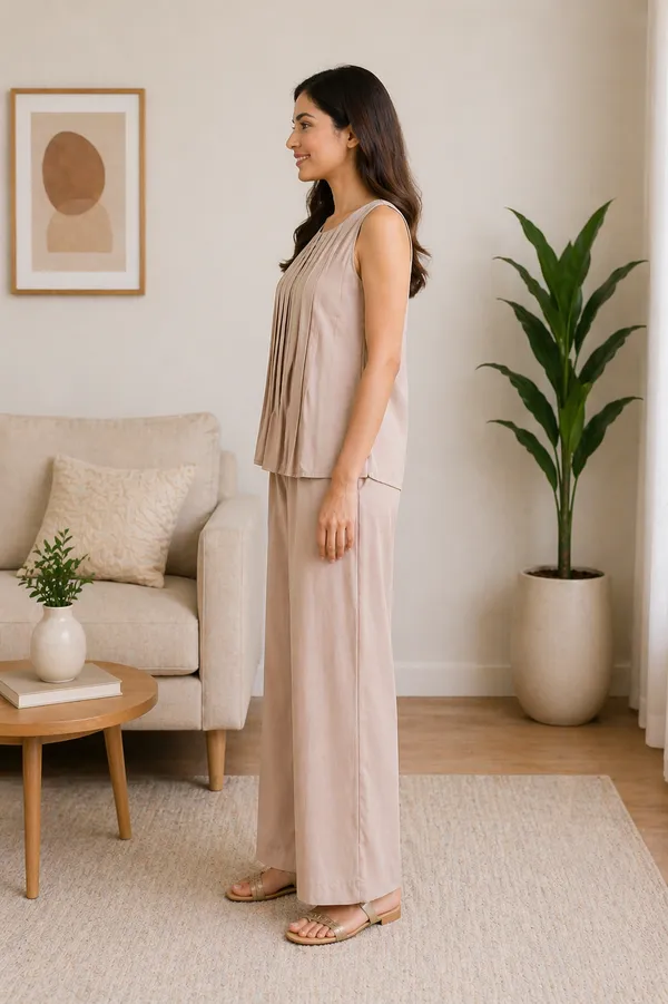Sand_Beige_Viscose_Flow_Co-ord_Set