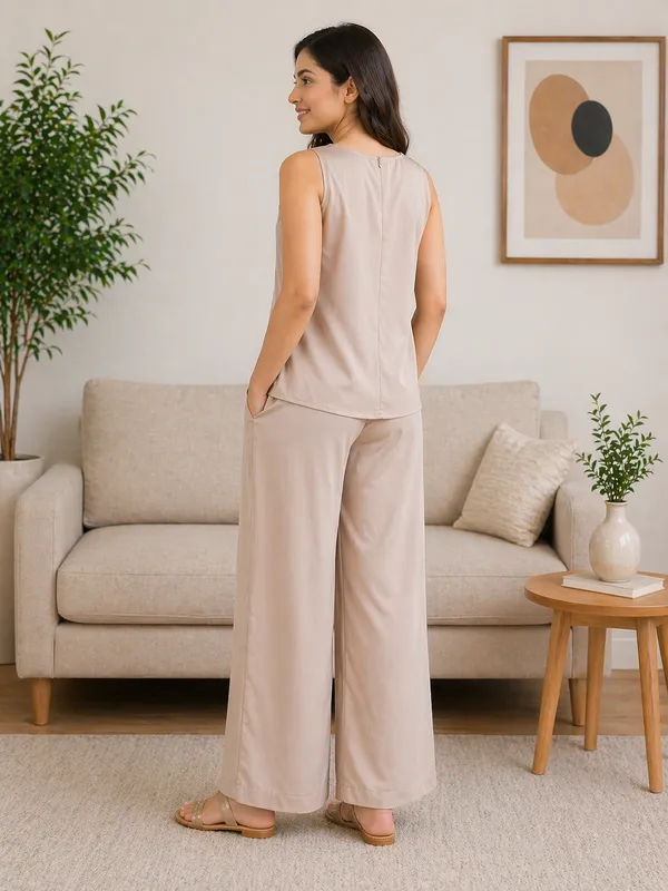 Sand_Beige_Viscose_Flow_Co-ord_Set