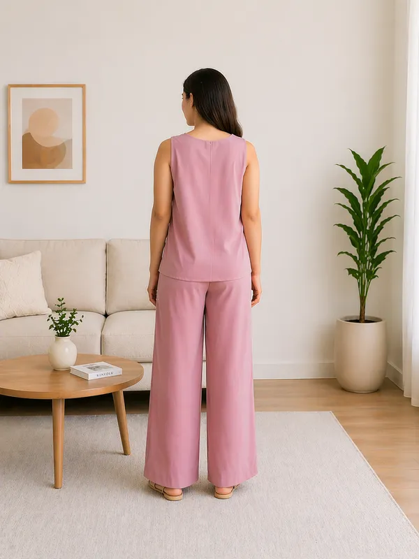 Dusty_Rose_Viscose_Flow_Co-ord_Set