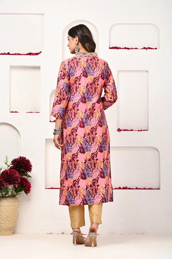 Floral_Print_V_Neck_Straight_Kurta_For_Women