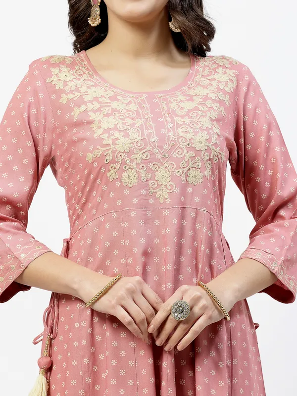 Baby_Pink_Rayon_Printed_And_Embroided_Fit_and_Flare_Maxi_Dress_For_Women