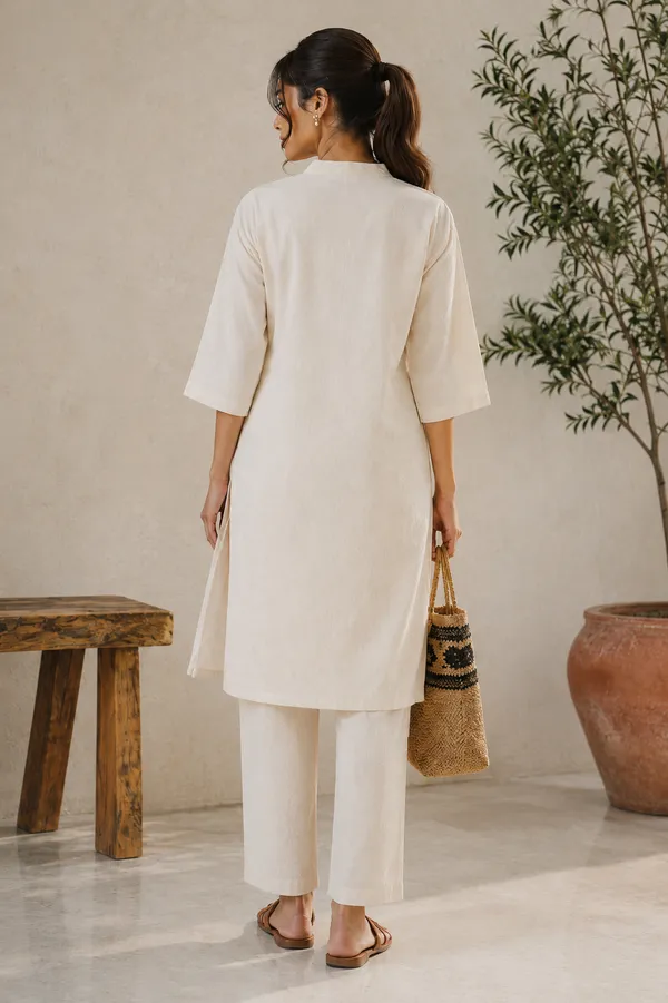 Ivory_Flight__Kurta_Set_in_Linen_Cotton