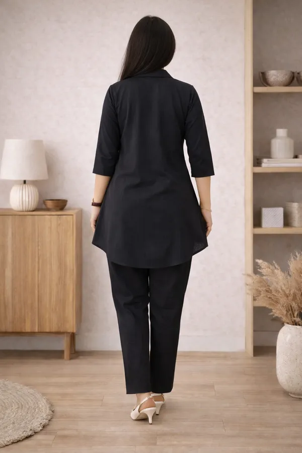 Women_Luxe_Black_Co-ord_Set_in_Linen_cotton