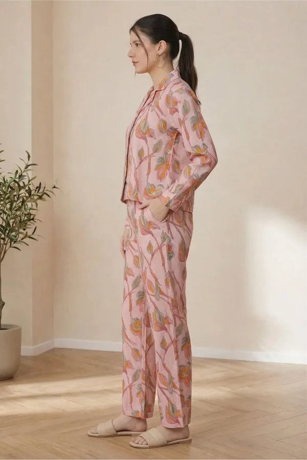 Pink_Chanderi_Full_Sleeve_Coat_Style_Co_Ord_Set_For_Women