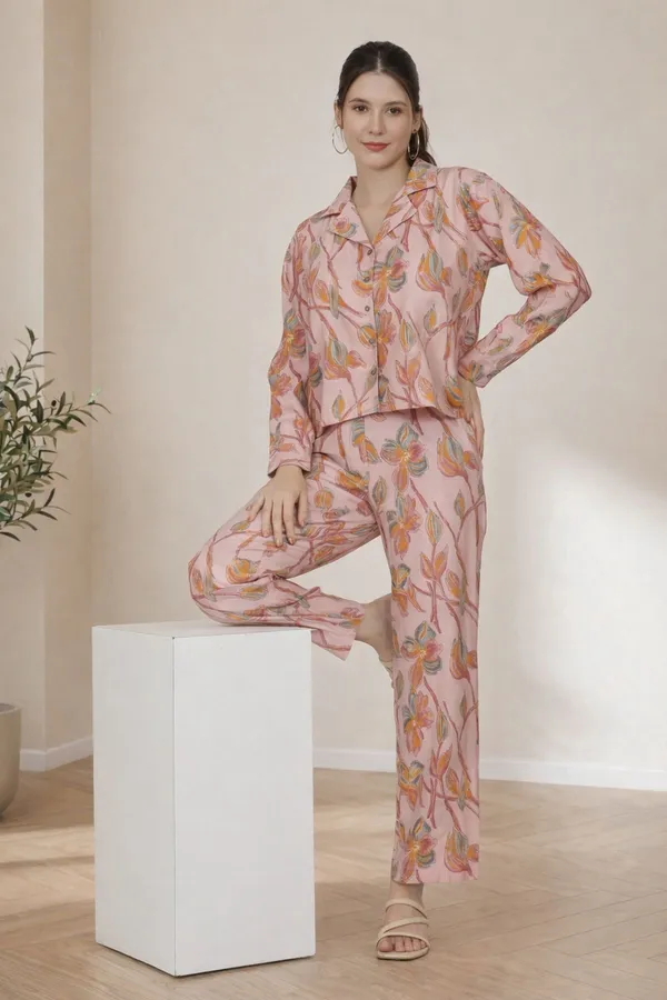 Pink_Chanderi_Full_Sleeve_Coat_Style_Co_Ord_Set_For_Women