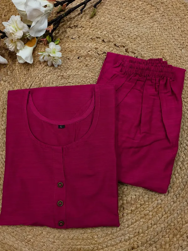 Pink_Plain_Luxe_Kurta_Set