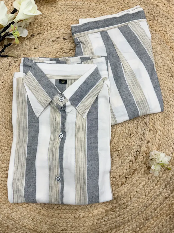 White_&_Grey_Rayon_Striped_Print_Full_Sleeves_Loungewear_for_Women