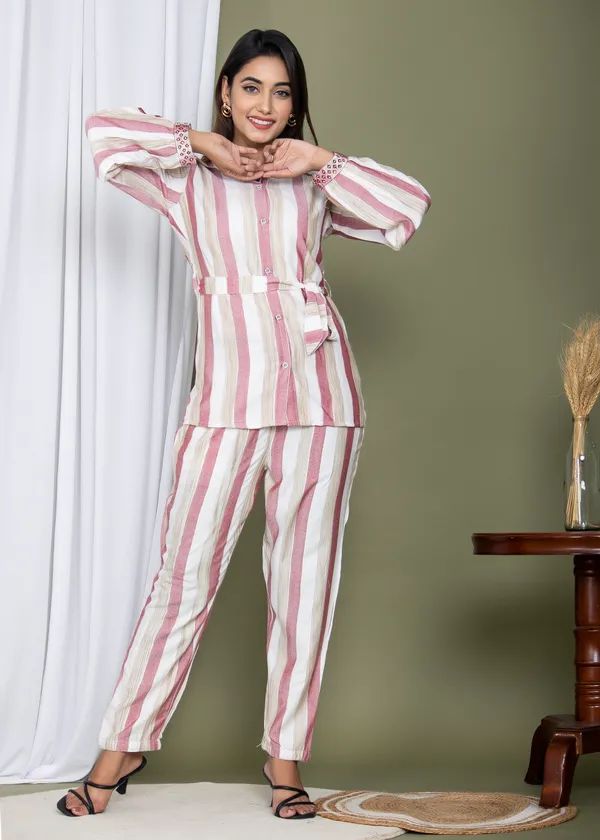 White_&_Pink_Rayon_Striped_Print_Full_Sleeves_Loungewear_for_Women