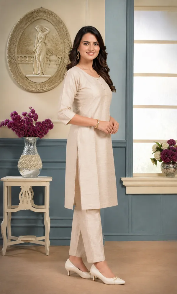 Ivory_Plain_Luxe_Kurta_Set