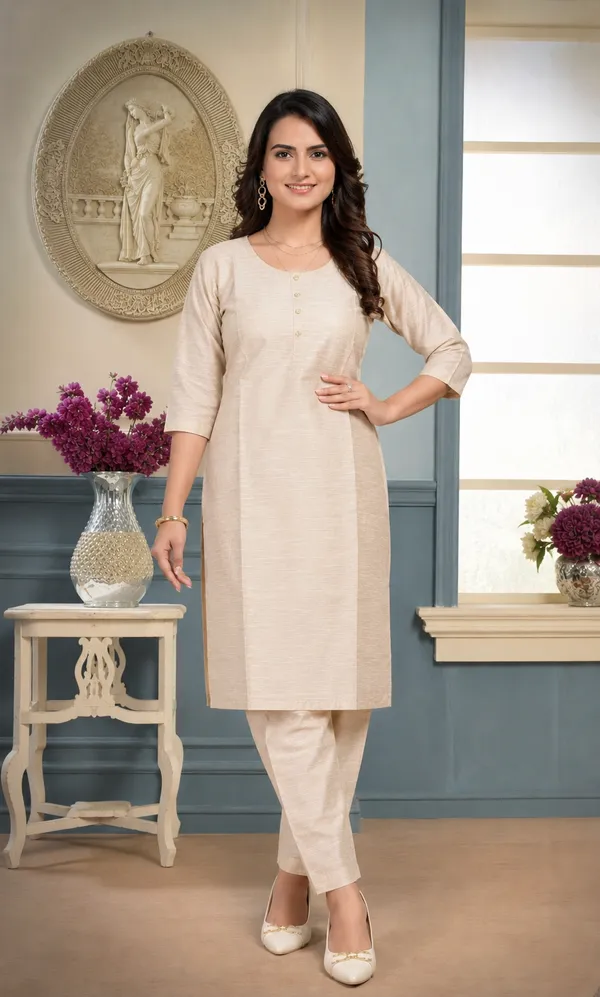 Ivory_Plain_Luxe_Kurta_Set