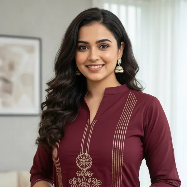 Wine_Artisan_Embroidered_Kurta_Set