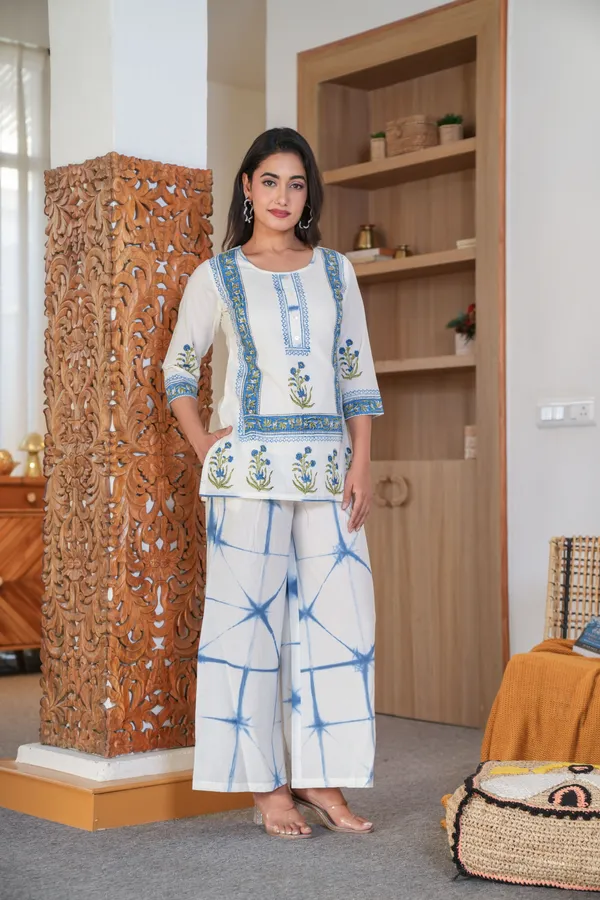 Blue_Printed_Kurta_&_Palazzo_Co-Ord_Set