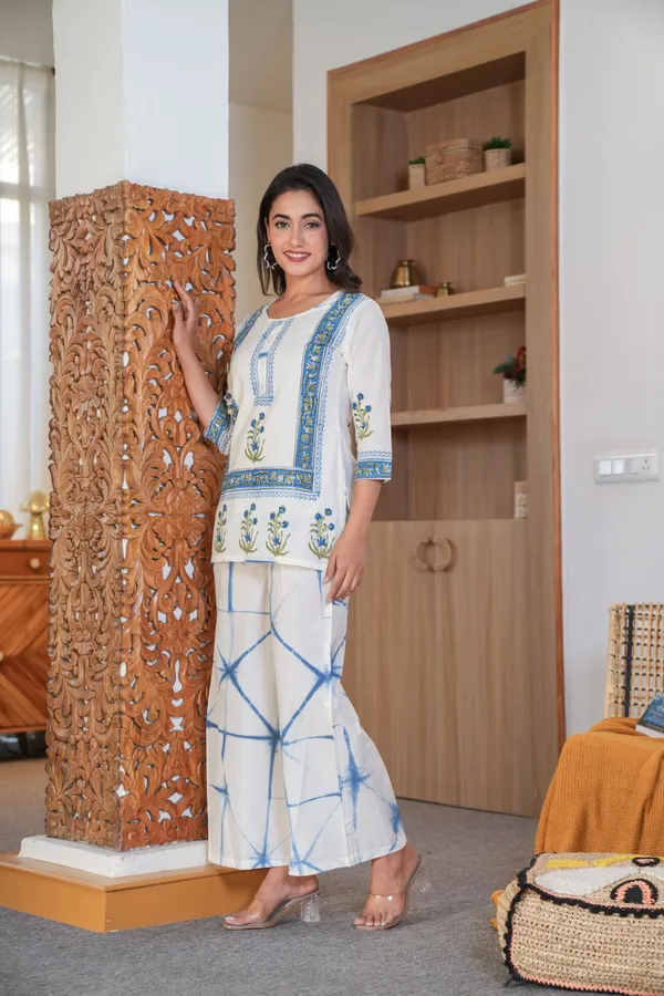Blue_Printed_Kurta_&_Palazzo_Co-Ord_Set