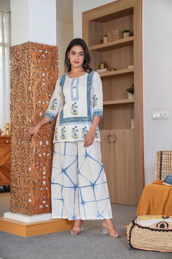 Blue_Printed_Kurta_&_Palazzo_Co-Ord_Set