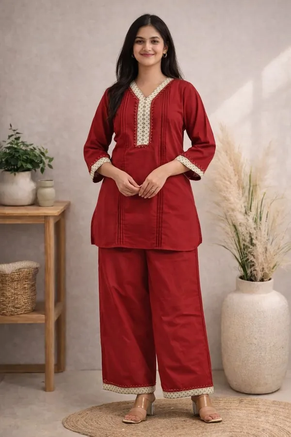 Pure_Cotton_Coord_Set_with_Jute_lace_work