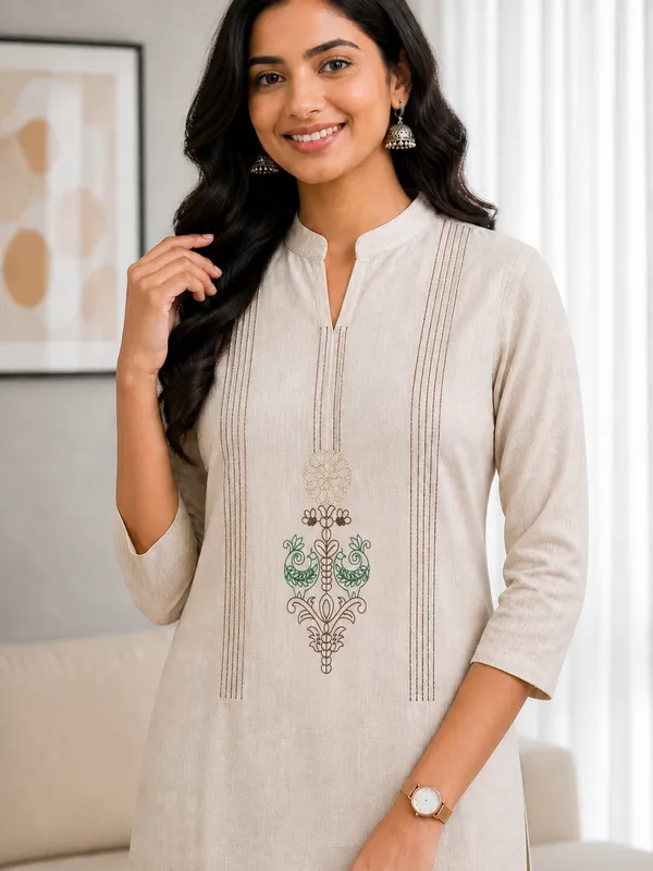Khadi_Artisan_Embroidered_Kurta_Set