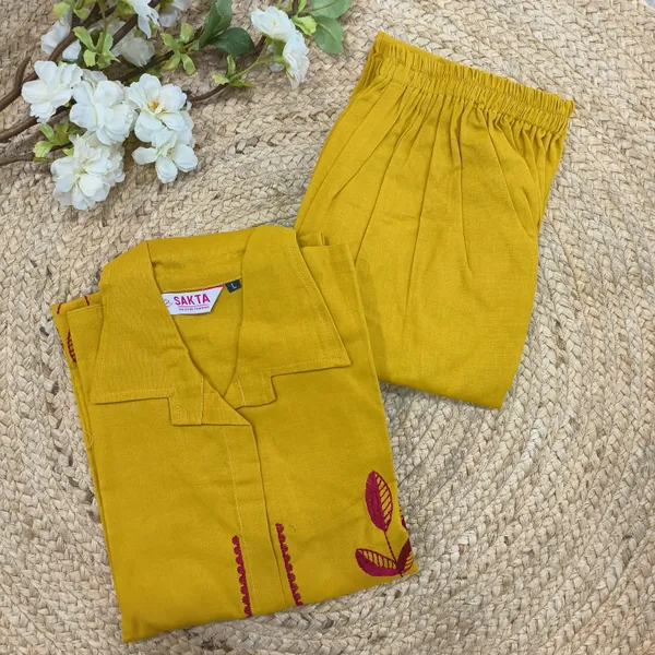 Yellow_Embroidered_Linen_Cotton_Co-Ord_Set_for_Women