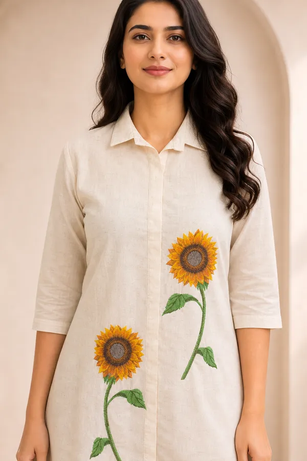 Women_Sunflower_Co-ord_Set_in_Linen_Cotton