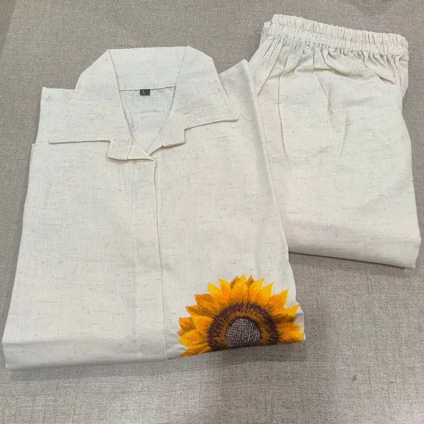 Women_Sunflower_Co-ord_Set_in_Linen_Cotton