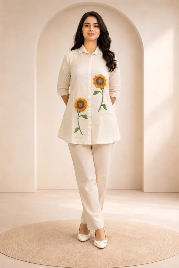 Women_Sunflower_Co-ord_Set_in_Linen_Cotton