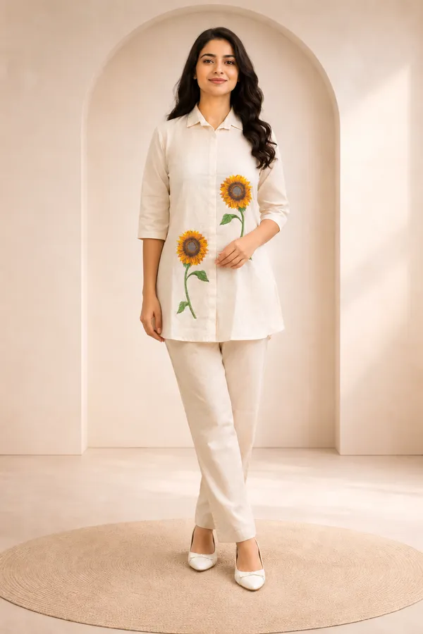 Women_Sunflower_Co-ord_Set_in_Linen_Cotton