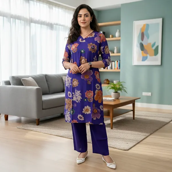 Purple_Floral_Printed_Muslin__Kurta_Set