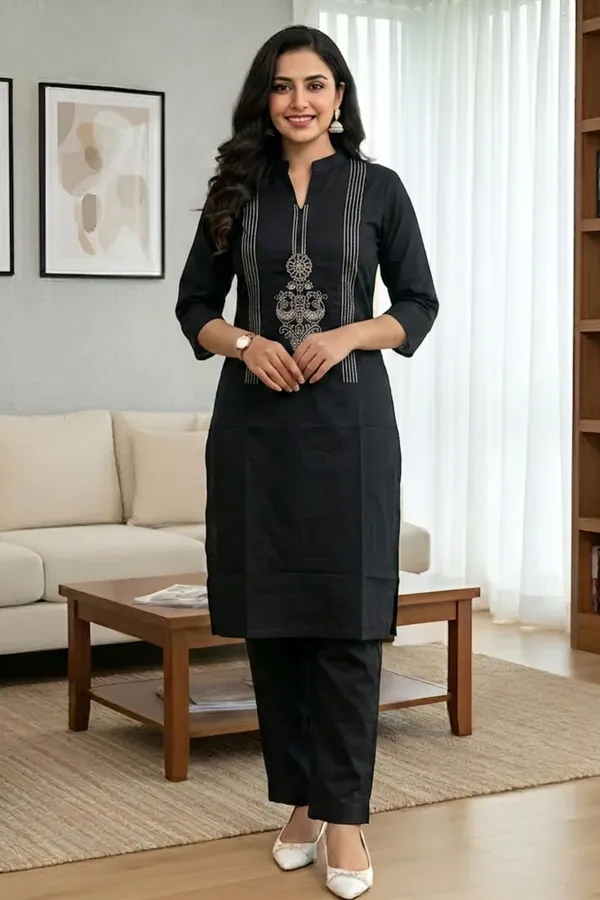 Black_Artisan_Embroidered_Kurta_Set