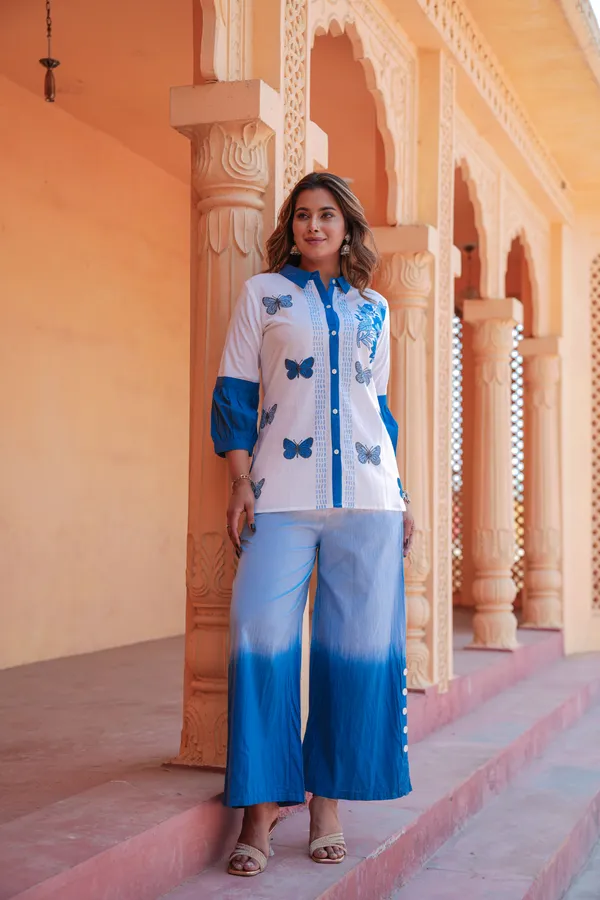 Blue_&_White_Printed_Pure_Cotton_Shirt_With_Palazzos