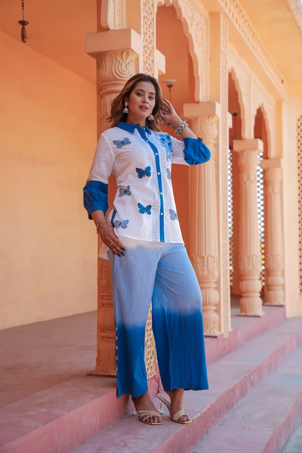 Blue_&_White_Printed_Pure_Cotton_Shirt_With_Palazzos