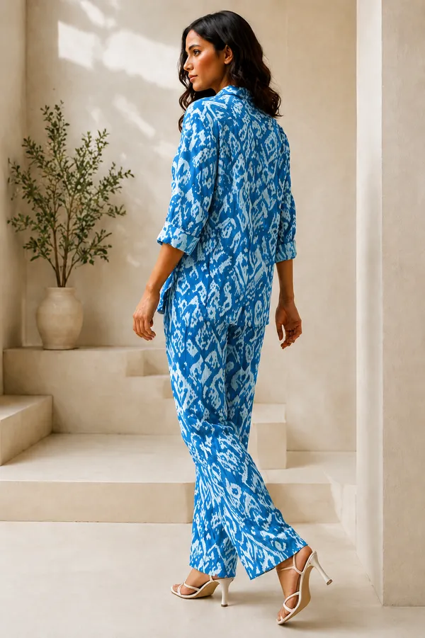 Blue_Pure_Cotton_Full_Sleeve_Collar_Neck_Co_Ord_Set_For_Women