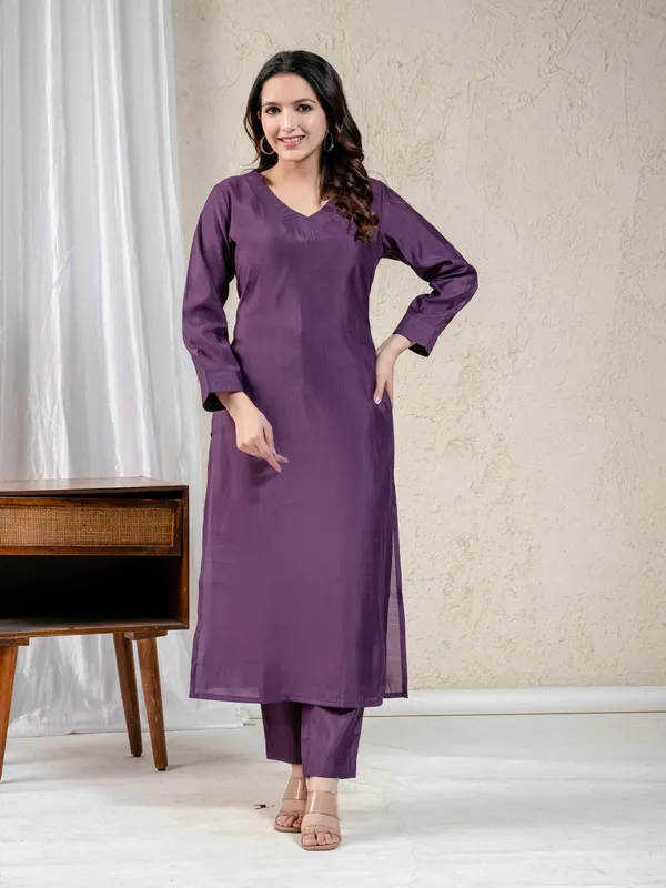 Purple_Pure_Muslin_Straight_Cut_Kurta_Set