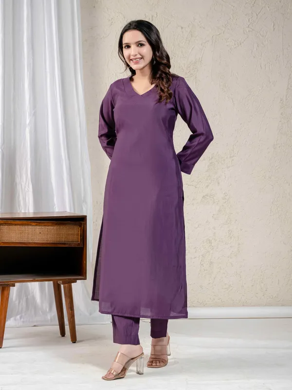 Purple_Pure_Muslin_Straight_Cut_Kurta_Set