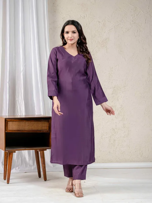Purple_Pure_Muslin_Straight_Cut_Kurta_Set