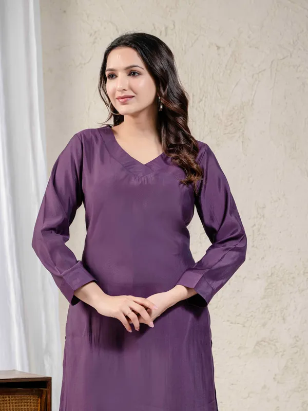 Purple_Pure_Muslin_Straight_Cut_Kurta_Set