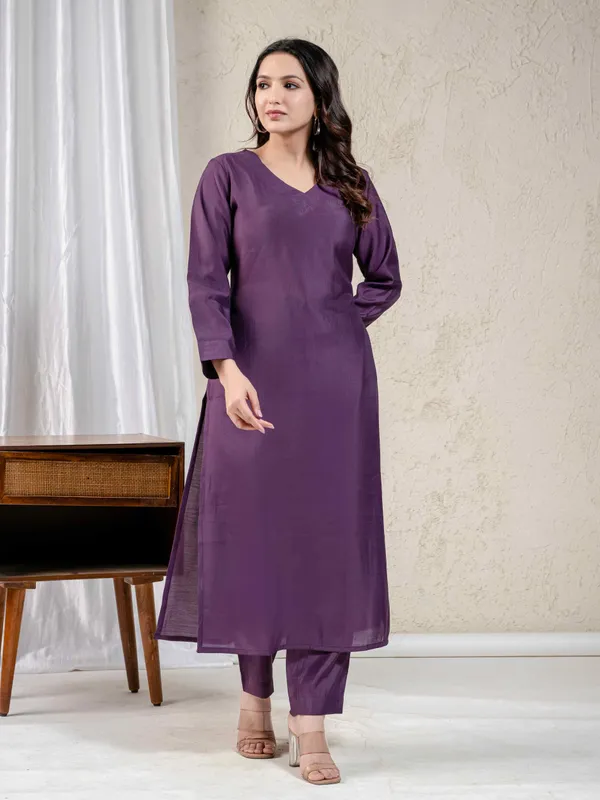 Purple_Pure_Muslin_Straight_Cut_Kurta_Set