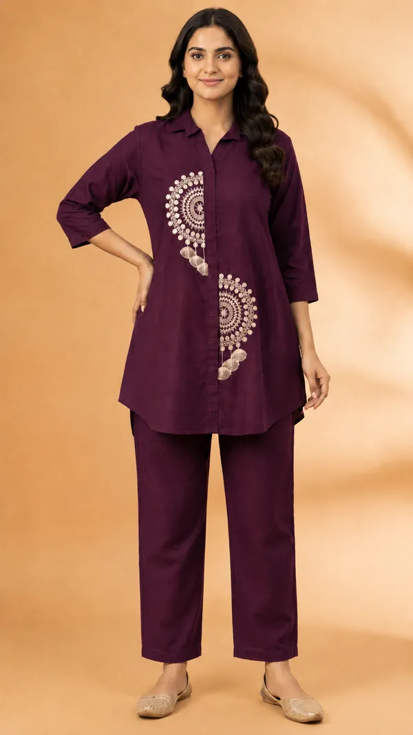 Women’s_Elegant_Embroidered_Linen_Cotton_Collar_Neck_Co-ord_Set
