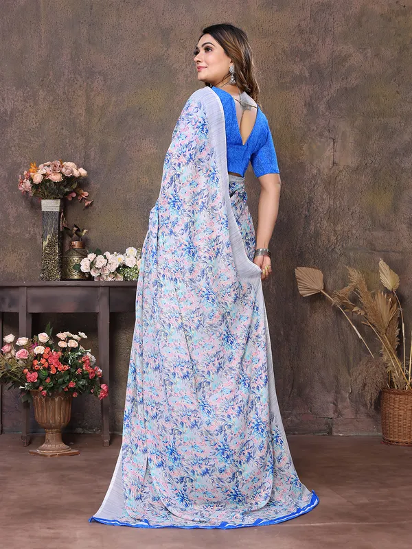 Floral_Print_Georgette_saree_with_Unstitched_Blouse_Piece