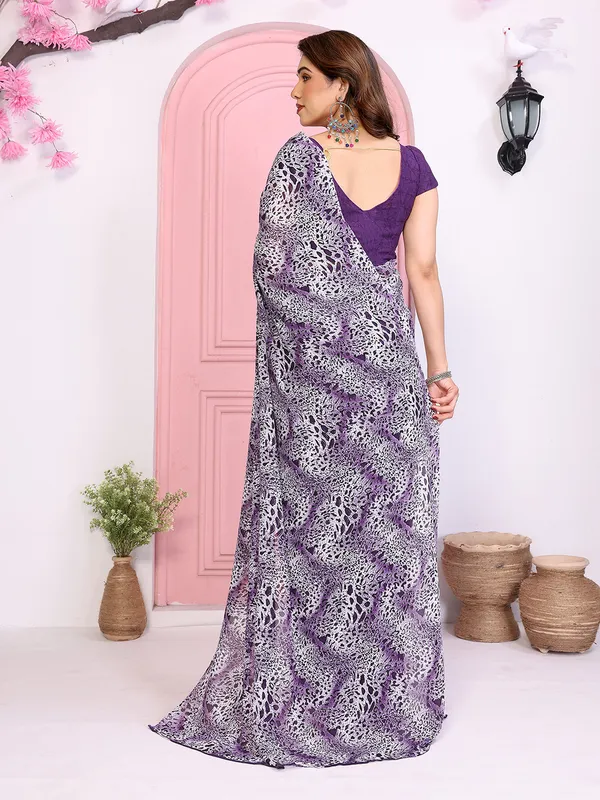 Anand_Sarees_Printed,_Animal_Print_Daily_Wear_Georgette_Saree_(Purple,_Grey)