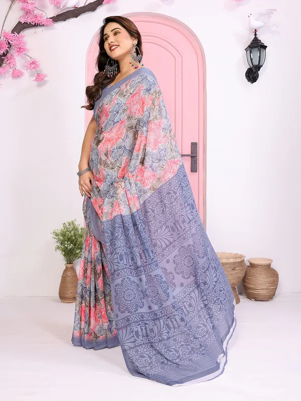 Anand_Sarees_Printed,_Paisley,_Floral_Print_Daily_Wear_Georgette_Saree_(Pink,_Grey,_Blue)