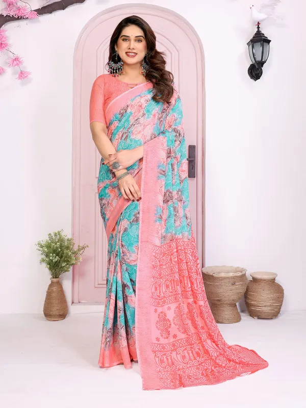 Anand_Sarees_Printed,_Paisley,_Floral_Print_Daily_Wear_Georgette_Saree_(Light_Blue,_Pink)