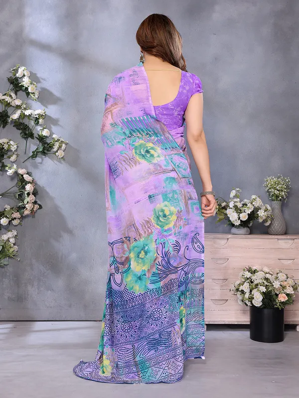 Floral_Print_Georgette_saree_with_Unstitched_Blouse_Piece