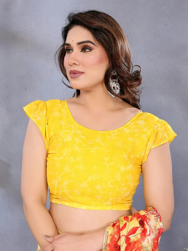 Floral_Print_Georgette_saree_with_Unstitched_Blouse_Piece